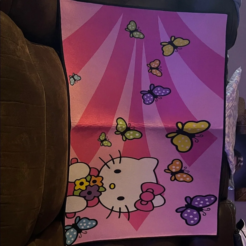 Hello Kitty Pink Butterfly Rug/Bathmat/Floormat